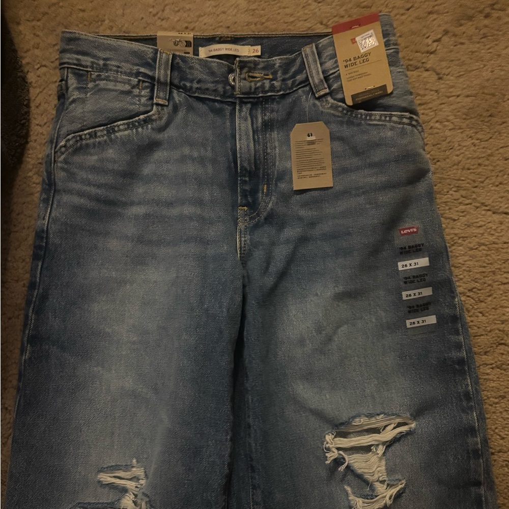 Levi's 94 Distressed Blue Jeans